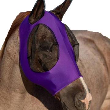 Breathable Anti Mosquito Fly Elastic Horse Face Cover Protection Decor Face Shields with Ears Horse Mask Care Products