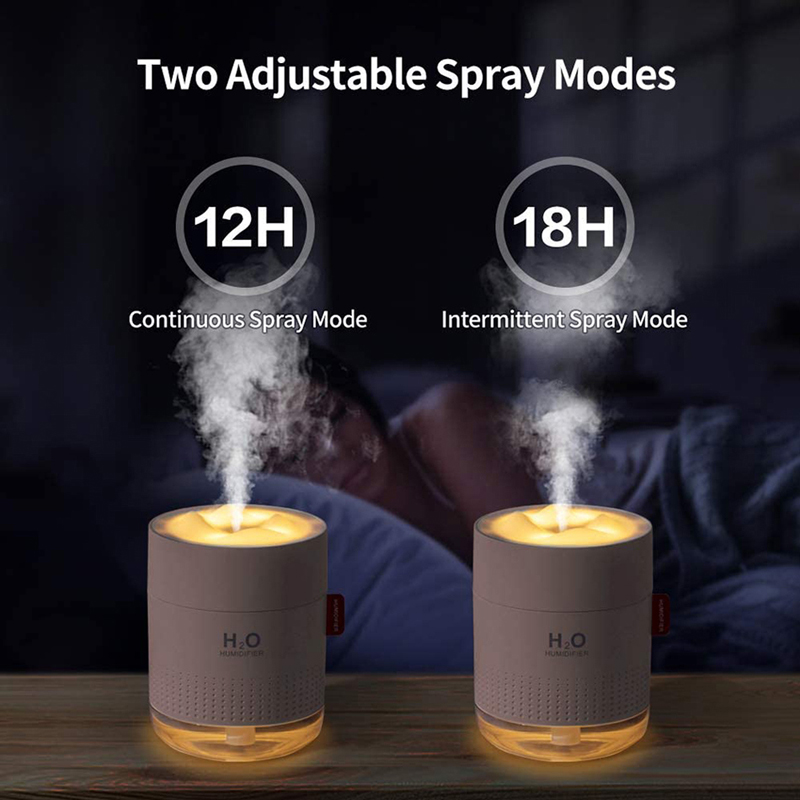 ELOOLE 500 ML USB Portable Desktop Night Light Air Humidifier Auto Shut-Off Two Adjustable Spray Modes For Room Home Car Office