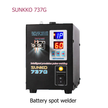 Hot sale SUNKKO 737G Spot welder 1.5kw LED illumination Dual Digital Display double pulse Welding Machine for 18650 battery