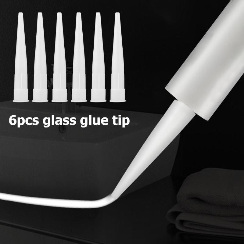 6pcs Caulking Nozzles 105mm 15mm Inner Caulking Gun Nozzle Plastic Glass Glue Nozzle Tip Structural Glue Mouthes