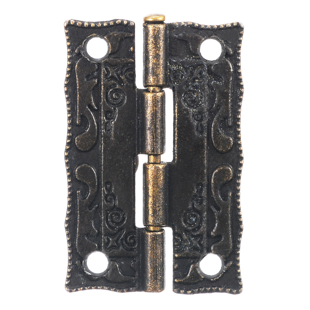 10Pcs Mini Vintage Antique Carbinet Drawer Hinge Wooden Furniture Jewelry Gift Box Brass Hinge Furniture Hinge