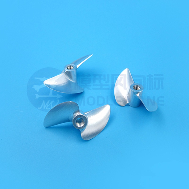 RC high speed racing boat metal propeller 2-blade M4 threaded shaft size 30-45mm outer diameter CNC 7075 aluminum alloy props