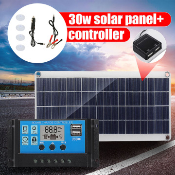 10A 20A 40A Solar Charger Controller 35W LCD Display PWM Solar Charge Controllers + Double USB Regulator Solar Panel Controlador