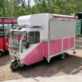 Electric Tricycle Ice Cream Truck Custom Size Food Kiosk Hot Dog Stand