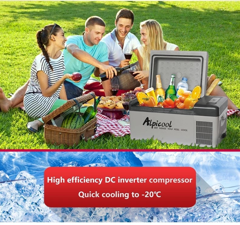 Car Fridge Freezer Cooler Portable Car Home Using Refrigerator 15L Portable Compressor 12V/24V 220V APP Control