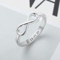 JewelOra 925 Sterling Silver Infinity Love Knot Rings for Women Custom Personalized Engrave Name Promise Ring Anniversary Gifts