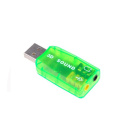 5.1-Channel USB 2.0 External Sound Card w/3.5mm Headphone and Microphone Jack Interface,Computer Stereo Mic Audio USB Converter