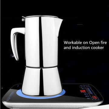 200ML 304 Stainless Steel Coffee Moka Pot Geyser Induction Coffee Maker Espresso Coffee Machine гейзерная кофеварка