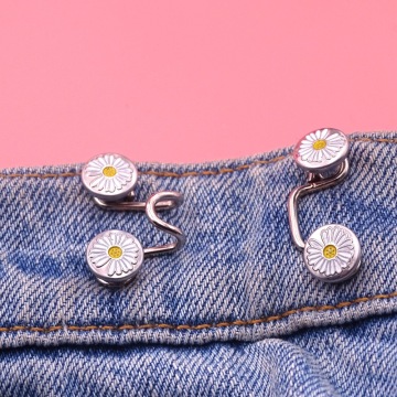 New Metal Garment Hooks Jeans Waist Adjusting Buckle Removable Rivet Button DIY Invisible Adjust Button Nail-free Waist Buckle