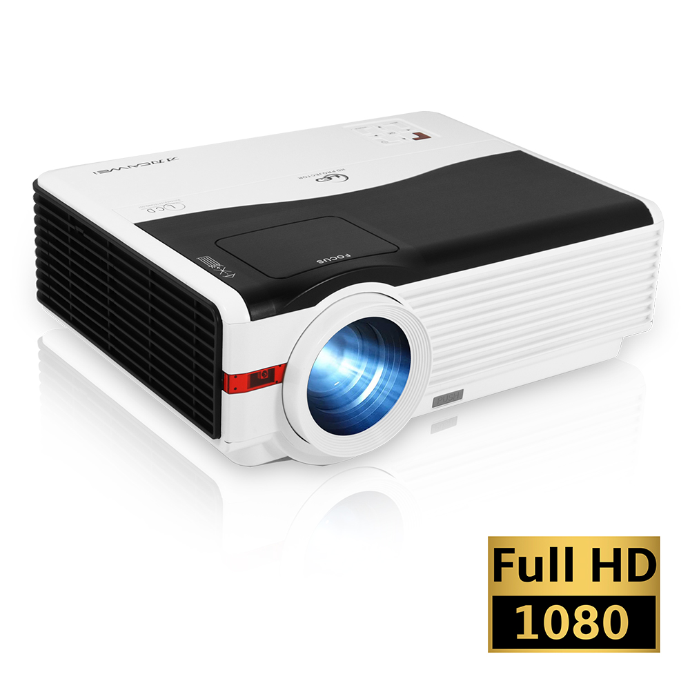 6000 Lumens Wifi Bluetooth Projector LCD HD 1080P Support Airplay Wireless HDMI Android Beamer for Home Theater Video Outdoor