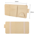 Car Sun Visor Organizer Pocket Leather Sunshade Clip Storage Bags Card Glassed Pen Clip Cash Holder Stowing Tidying Accessories
