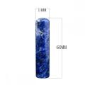 Gemstone Cylindrical Pendant Necklace for Women Men 14X60MM