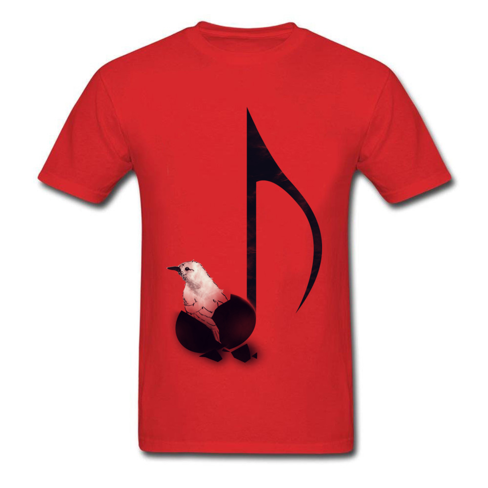 Design Born To Sing Rock Music Popular T Shirts Printing Women Men New Arrival Tee Shirts Birds And Note White Tops T Shirt