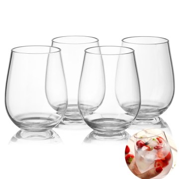 4pc/set Unbreakable PCTG Red Wine cups Transparent Fruit Juice Beer Cup Shatterproof Plastic Cups Bar gereedschap