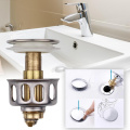 Universal Wash Basin Bounce Drain Filter Sink Drain Vanity Stopper Bathtub Plug Trap Hair Catcher Bathroom Accessories
