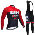 Winter BH TEAM cycling jersey 20D Bike Pants Sportswear men Long sleeves Ropa Ciclismo Thermal Fleece bicycling Maillot Culotte