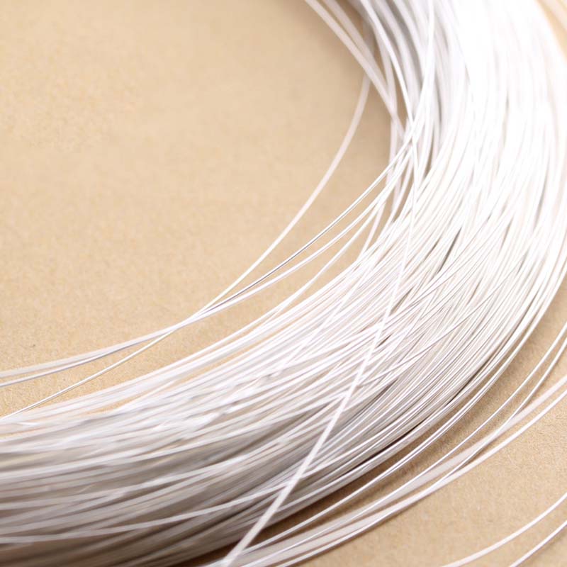 MINGXUAN 1meter/lot Solid 925 Sterling Silver Wire Beading Stringing Jewelry Thread Filament Connector Accessories,0.3-1mm Dia