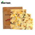 Visual Touch Organic Reusable Beeswax Cloth Wrap Food Fresh Keeping Bag Lid Cover Stretch Food Cling Wrap Seal for Sandwich