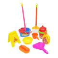 Summer Over 3 Years Old Play House Baby Boys Girls 10 Pieces Simulation Mop Ware Toys Cleaning Set Kids Broom