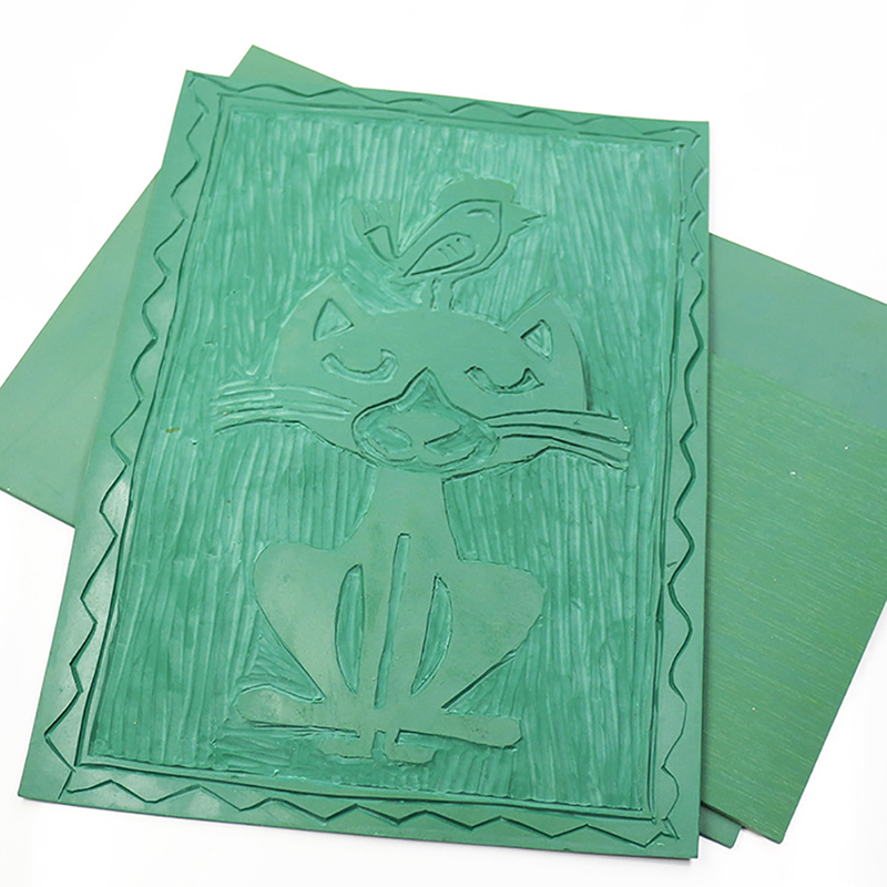 Beginner Carving Rubber Plate Children Carving PVC Rubber Board Printing Ink Plate Frosted Carving Rubber Plank Rubber Sheet