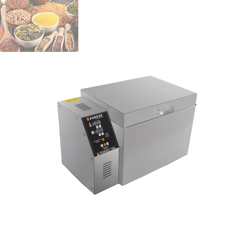 220v Cocoa Bean Chickpea Macadamia Nut Roasting Machine Peanut Almond Cashew Nuts Roaster Machine1pc