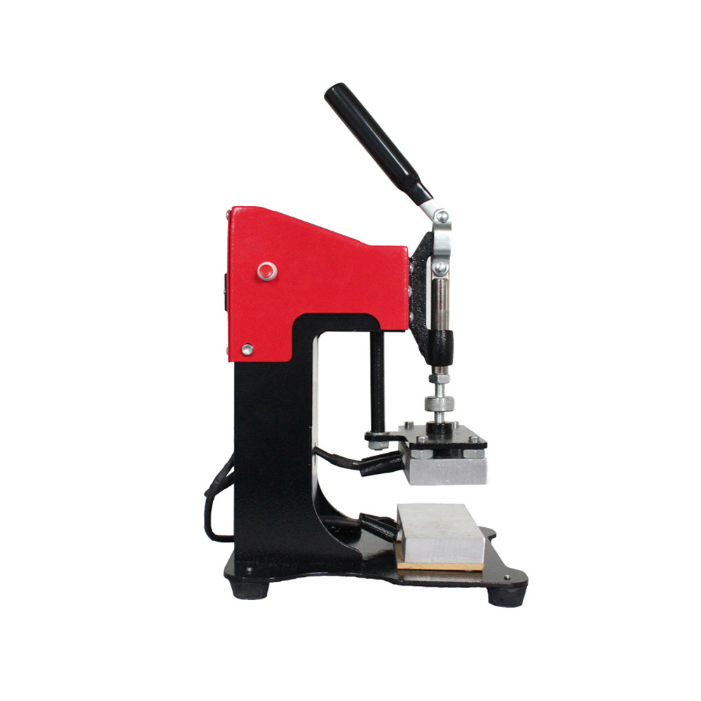 1T small manual handwheel rosin heat press machine oil machine with Dual heating plate and controller 6*12cm for extruding work
