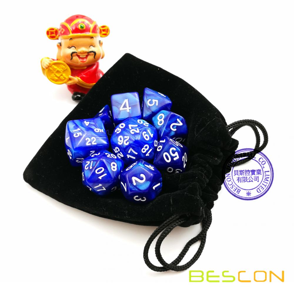 Marble Polyhedral Dice Set 6