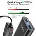 USLION Multi USB 4 Port QC 3.0 Car Charger Quick Charge Phone Fast Front Backseat Clip Charging Adapter Portable Plug For iPhone