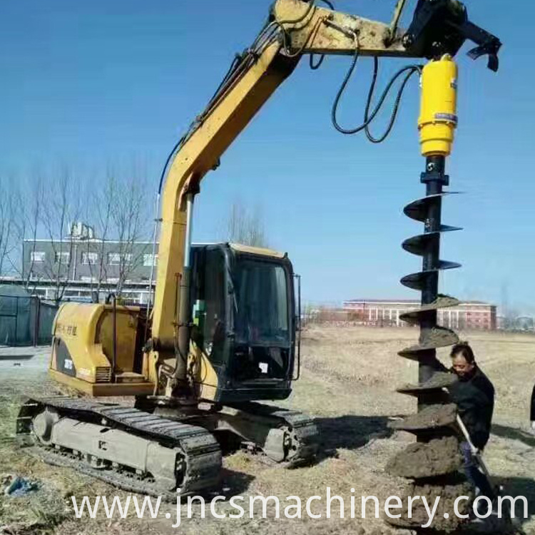 Excavator Attachment hydraulic Earth Drill 