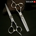 Titan 6 inch thinning cut style tool stainless steel hair scissors salon hairdressing scissors ножницы парикмахерские