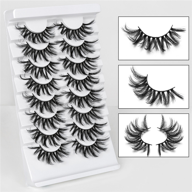 New 5/8/10 pairs natural false eyelashes fake lashes long makeup 3d mink lashes eyelash extension faux mink eyelashes for beauty