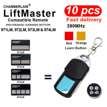 10 pcs 971LM 972LM 973LM 974LM garage door opener rolling code remote electic opening gate slide 390MHz 2020 NEW