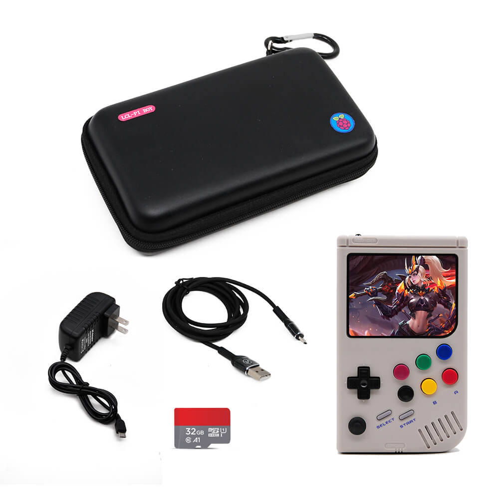 New 2.0 LCL Pi Boy Video Game Console Raspberry Pi For Retro Game Boy Portatil Classic Handheld Game Players Raspberry Pi 3B/A+