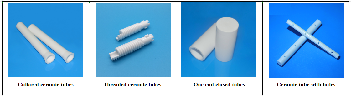Customised alumina ceramic tubes