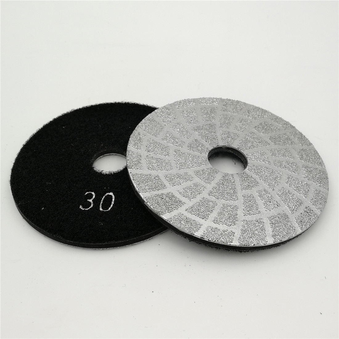 DIATOOL 4" 2pcs Vacuum Brazed Diamond Grinding Disc Diameter 100mm Dry or Wet Grinding Shaping Beveling profiling edges