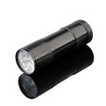 1pc Portable Aluminum 9Led Linterna de linterna Violet Light Flashlights Torch Light Lamp Tactical Flashlight Ultraviolet Lamp