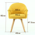 Nordic Living Room Chair Living Room Home Furniture Solid Wood Coffee Chair Sofa Chair Chaises Dining Chair Lounge Chair