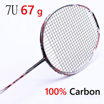 Badminton Racket 100% Carbon Badminton Racquet gratis Grips Strung 6U 72g ,7U 62g