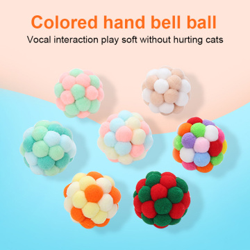 Rainbow Ball Cat Toy Colorful Ball Interactive Pet Kitten Scratch Natural Foam EVA Cat Training Ball Pet Supplies Product