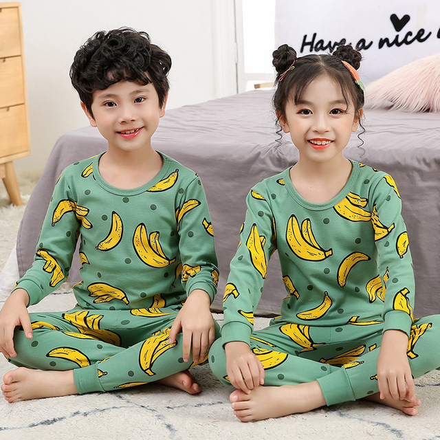 Autumn Kids Pajamas Sets Boys Sleepwear Pyjamas Children's Pajamas Suit Baby Girl Clothes Little Teens Long Sleeve Girls Pijamas