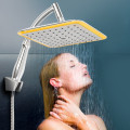 Square top rainfall shower head extension tube chrome bathroom set ionic shower head shower head anti limestone douchekop 30A29