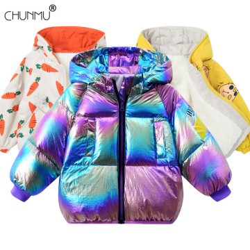 Winter Boy Girl Jackets Kids Warm Coat Children Fleece Outerwear Clothing Boy Hooded Clothes For Autumn Winter Kids Windbreaker