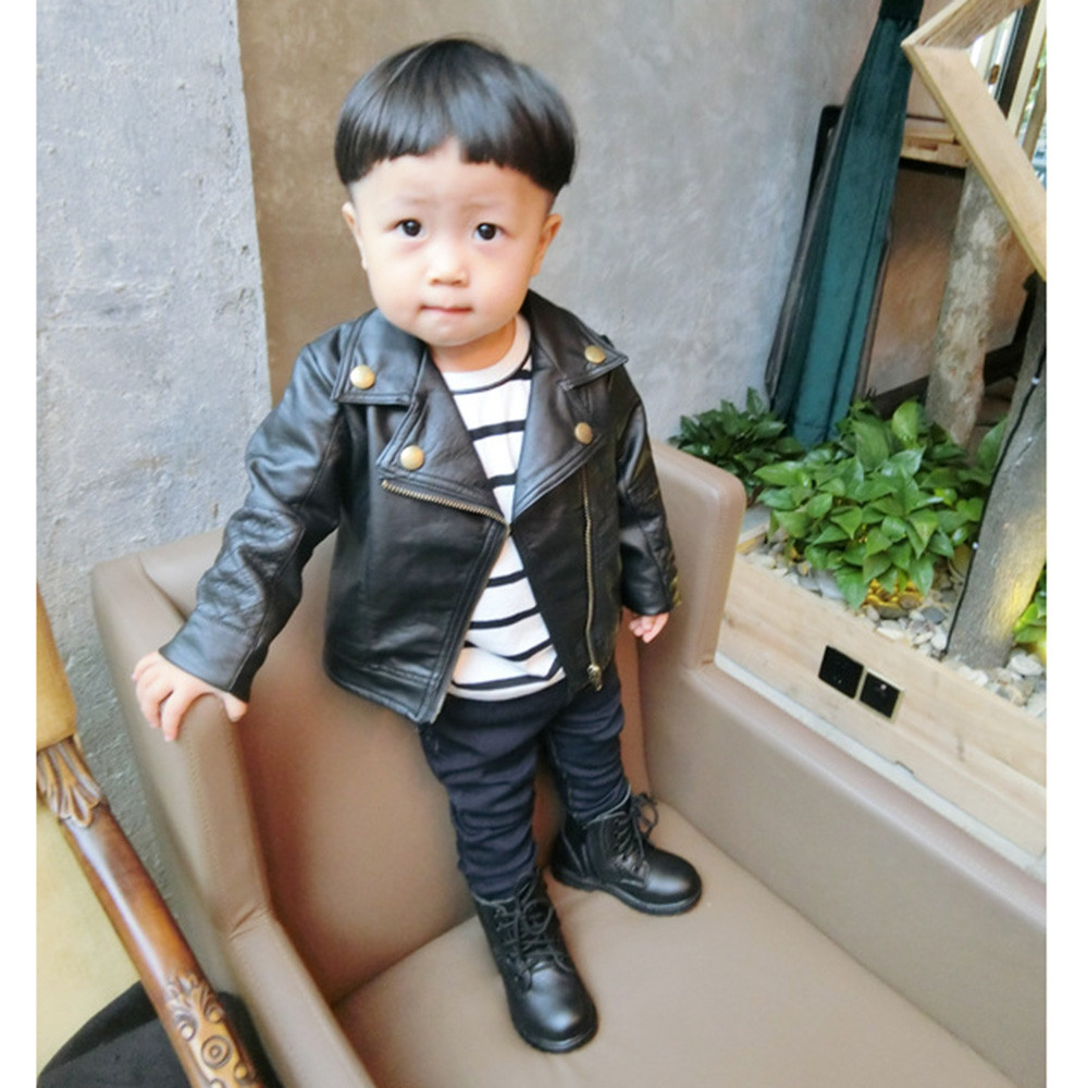 Winter Children Outwear Jacket Autumn Winter Girl Boy Kids Baby Outwear Leather Coat Short Jacket Clothes ropa niña invierno