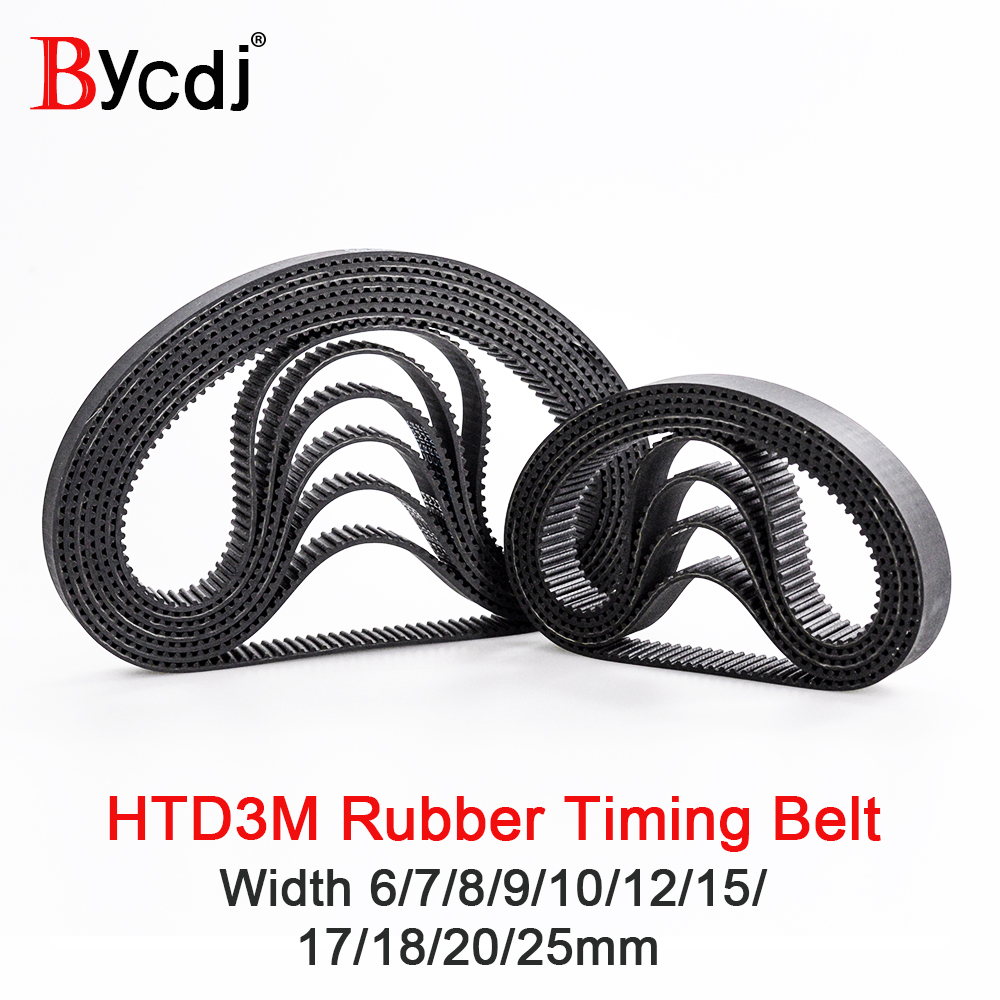 Arc HTD 3M Timing belt C=585 588 597 600 width 6-25mm Teeth195 196 199 200 HTD3M synchronous pulley 585-3M 588-3M 597-3M 600-3M