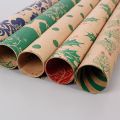 5pc Christmas Gifts Wrapping Paper 5 Rolls Kraft Gift Wrapping Kraft Paper DIY Handmade Gift Bag Festival Supply