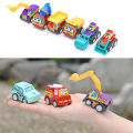 Friction Powered Cars Push and Go Toys Car Construction Vehicles Toys Set of 6