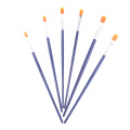 6Pcs/Set Watercolor Gouache Paint Brushes Different Shape Round Pointed Tip Nylon Hair Painting Brush Set Art Supplies