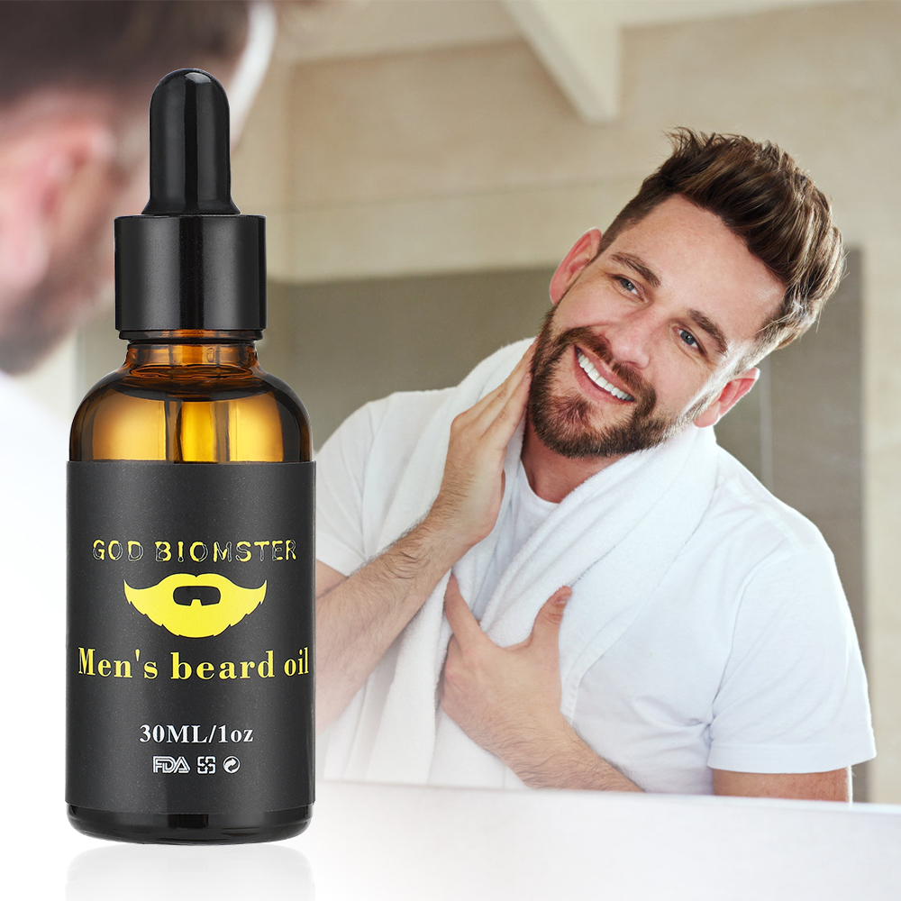 Men Beard Care Kit Moisturizing Beard Wash Beard Oil Comb Grooming Health Gift for Men 100% Pure Natural Profession
