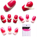 3pcs/lot Each Pack includes 48 guides French Manicure Nail Art Form Fringe Guides Sticker DIY Stencil