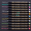 12 Colors Soft Brush Metallic Marker Pen DIY Scrapbooking Crafts Pen Art Marker Pen For Stationery School Supplies